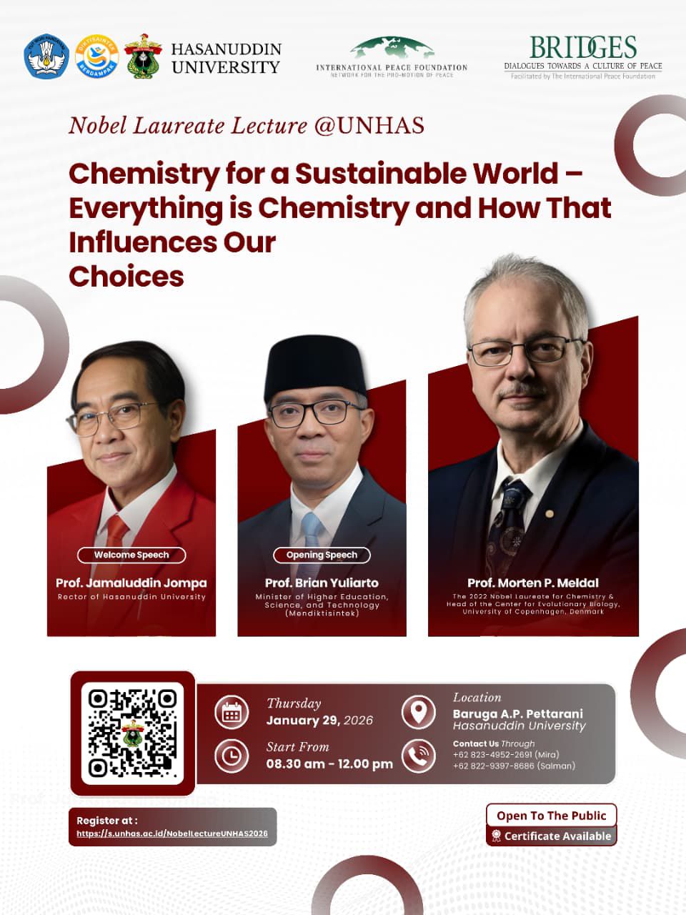 Nobel Laureate Lecture Universitas Hasanuddin