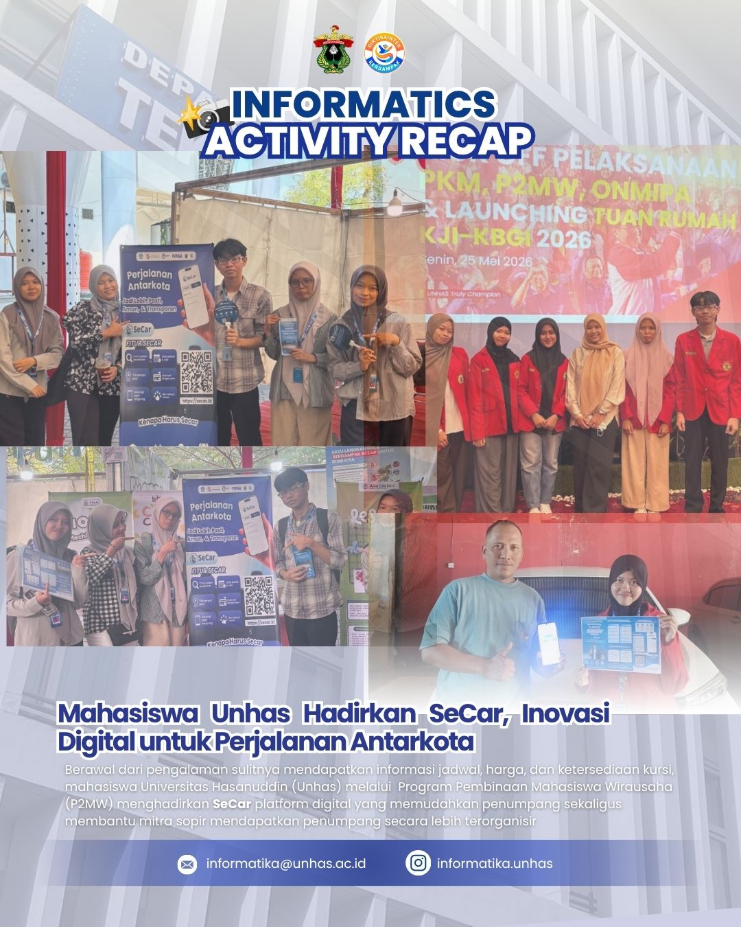 ๐ UNHAS Students Introduce SeCar, a Digital Innovation for Intercity Travel