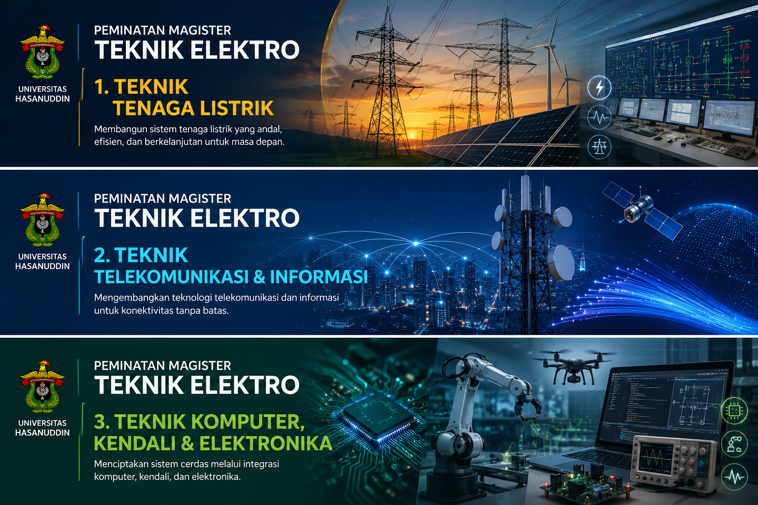 3 MASTER OF ELECTRICAL ENGINEERING CONCENTRATIONS, FT UNHAS