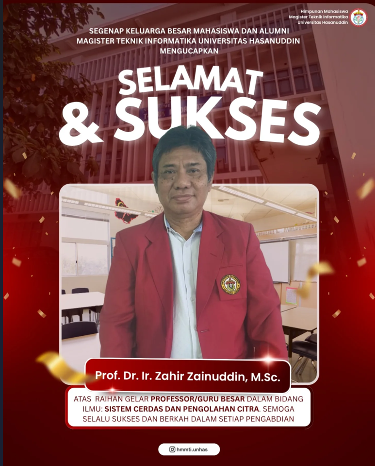 Perolehan Gelar Guru Besar dalam bidang Ilmu Sistem Cerdas dan Pengolahan Citra
