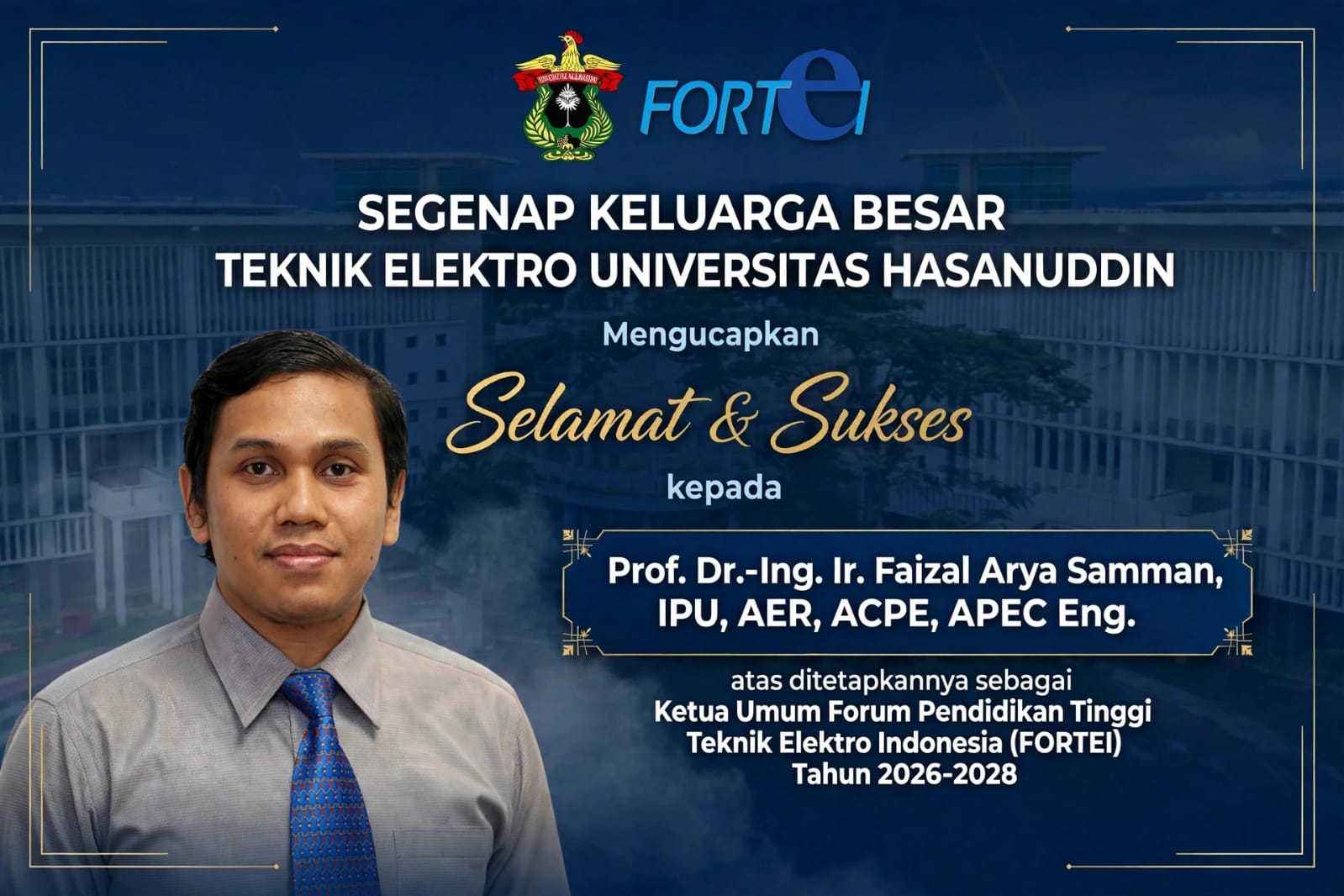General Chairperson of FORTEI for the 2026–2028 Period