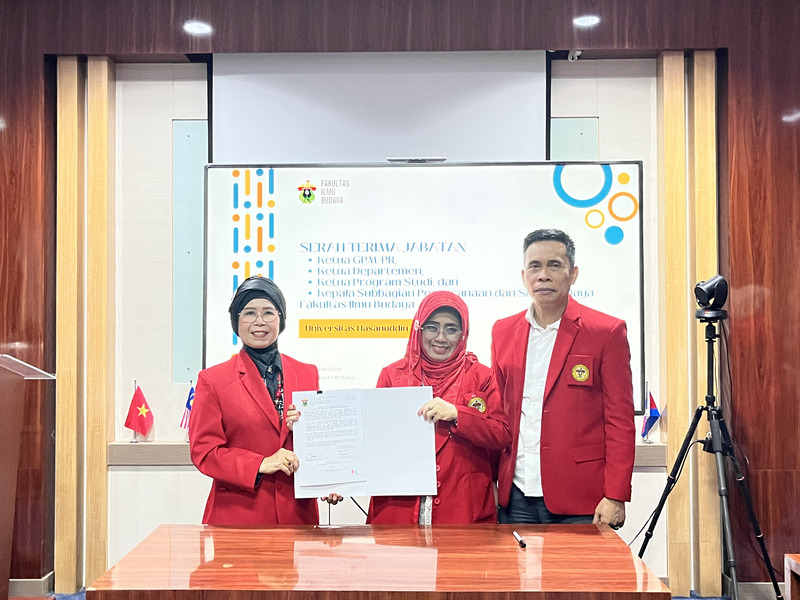 Handover of the Position of Head of the Master’s Programme in Linguistics, Faculty of Cultural Sciences, University of Hasanuddin