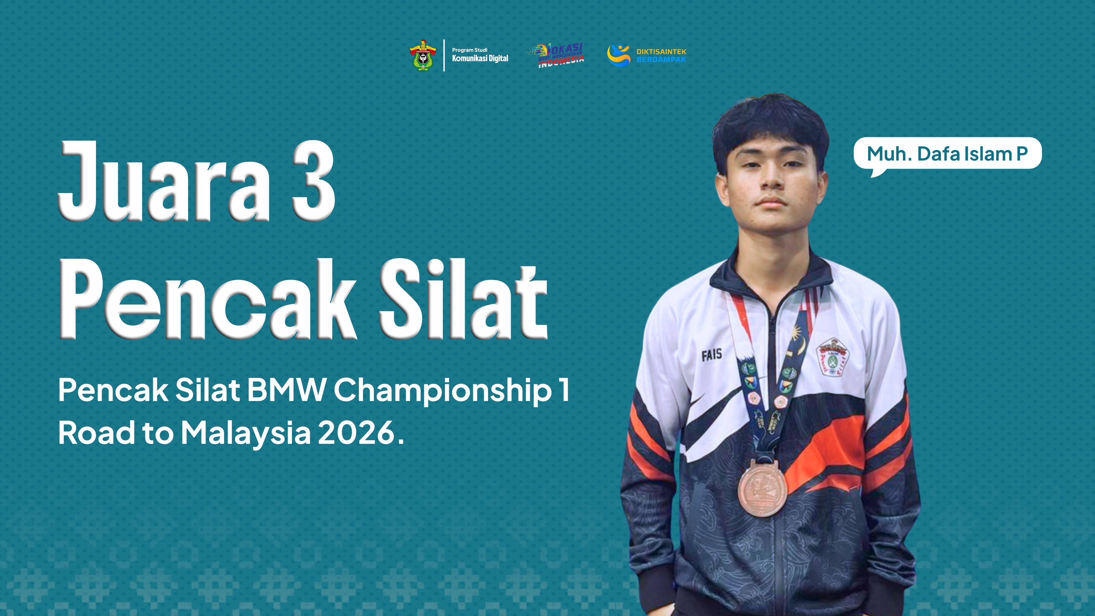 Hasanuddin University Digital Communication Student Wins 3rd Place in National Pencak Silat Championship Road to Malaysia 2026