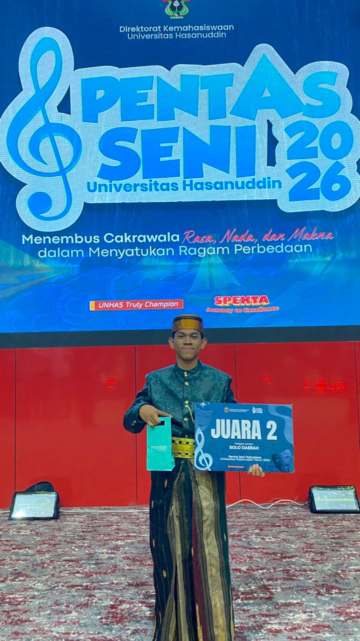 Mahasiswa Terapi Gigi Unhas Raih Juara 2 Lomba Solo Daerah di Pentas Seni 2026