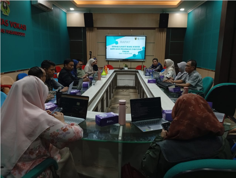 BDLP Unhas Ikuti Rapat Tindak Lanjut Hasil Survei Kepuasan Pelanggan Fakultas Vokasi