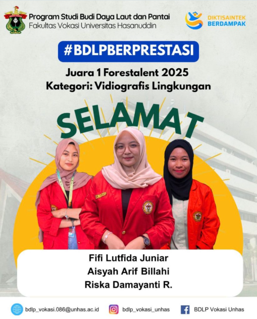 Mahasiswa BDLP Raih Juara 1 Lomba Videografis Lingkungan di Forestalent 2025