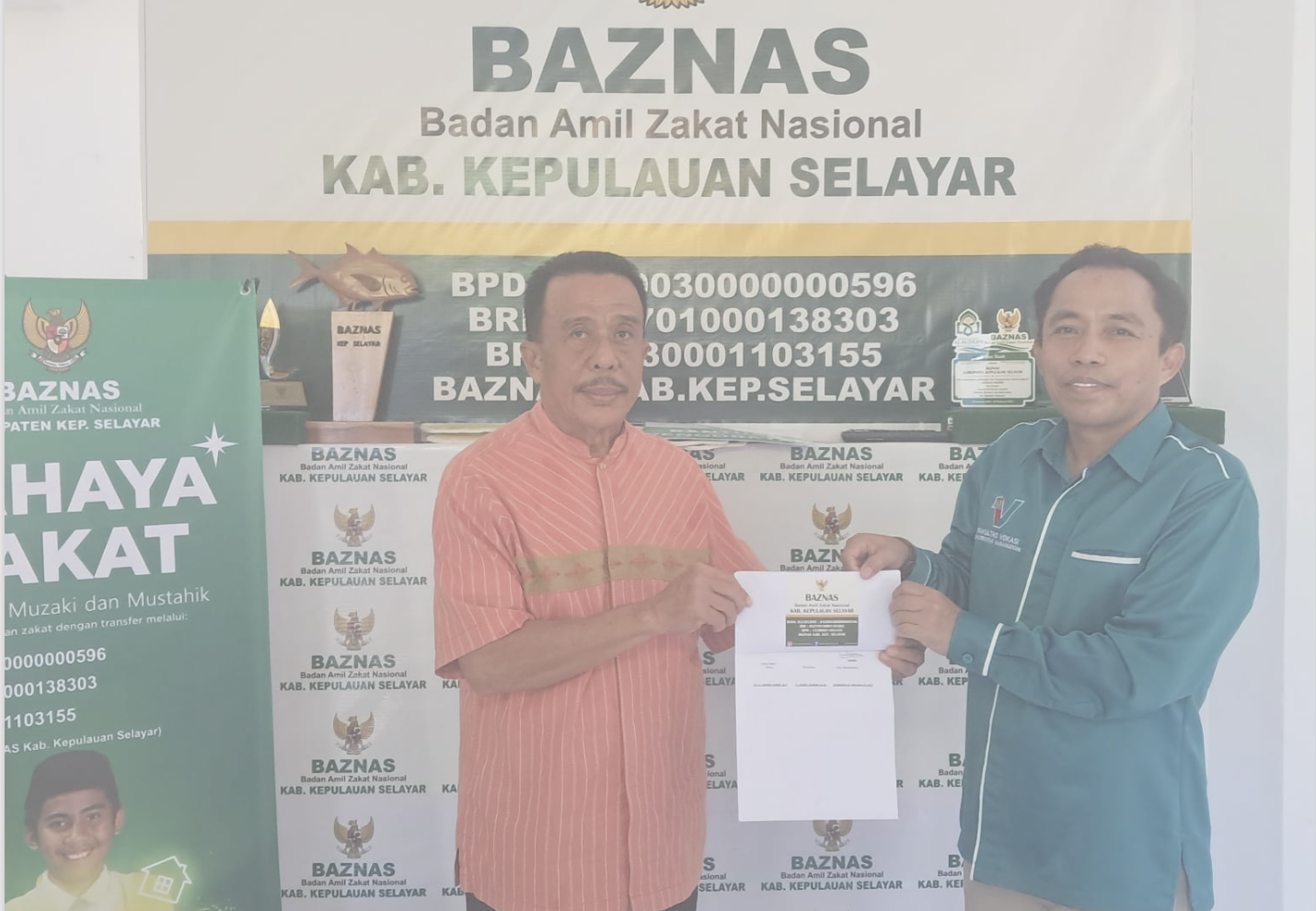 BAZNAS Selayar Islands Regency Provides Educational Assistance to 6 Vocational Students at Unhas