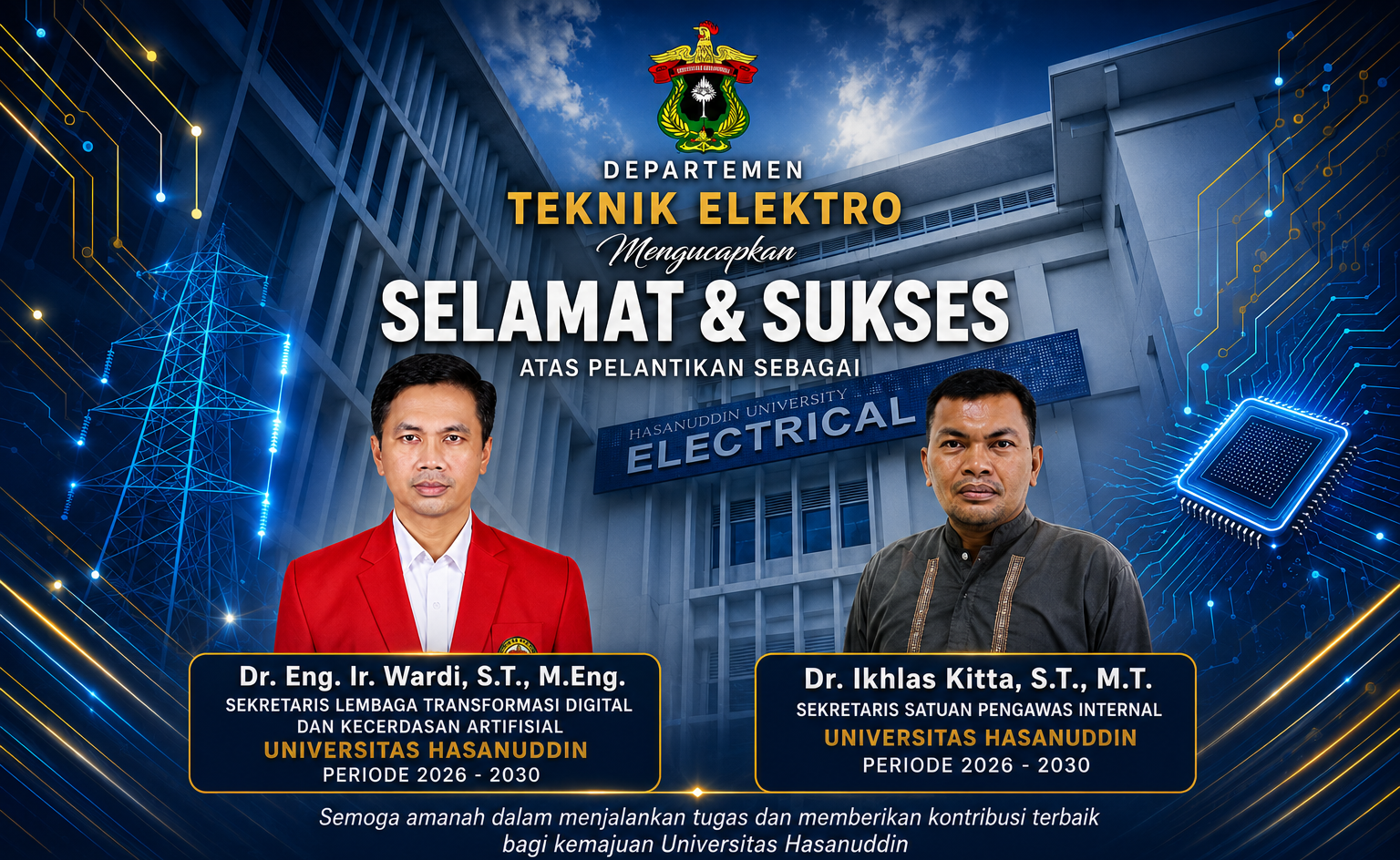 Inauguration of Hasanuddin University Officials for the July 2026 Period
