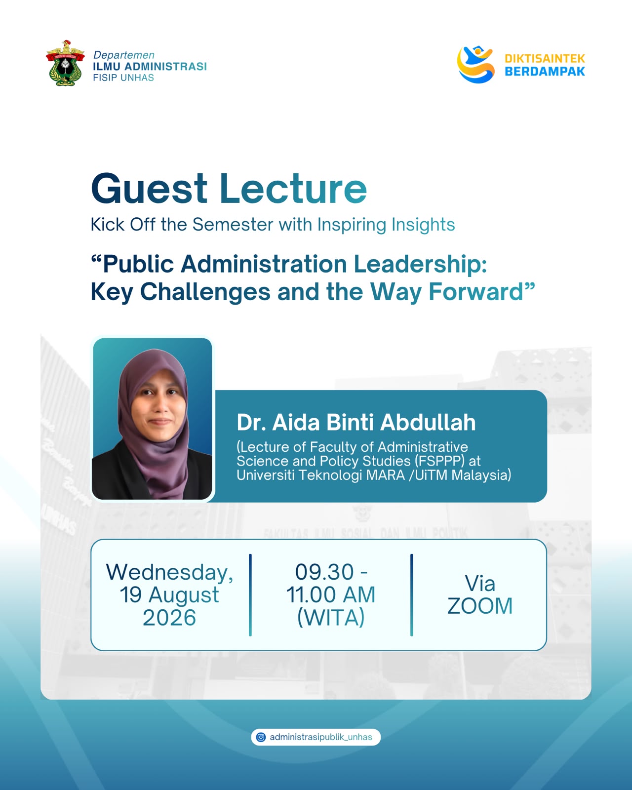 GUEST LECTURE: KICK OFF THE SEMESTER WITH INSPIRING INSIGHTS!