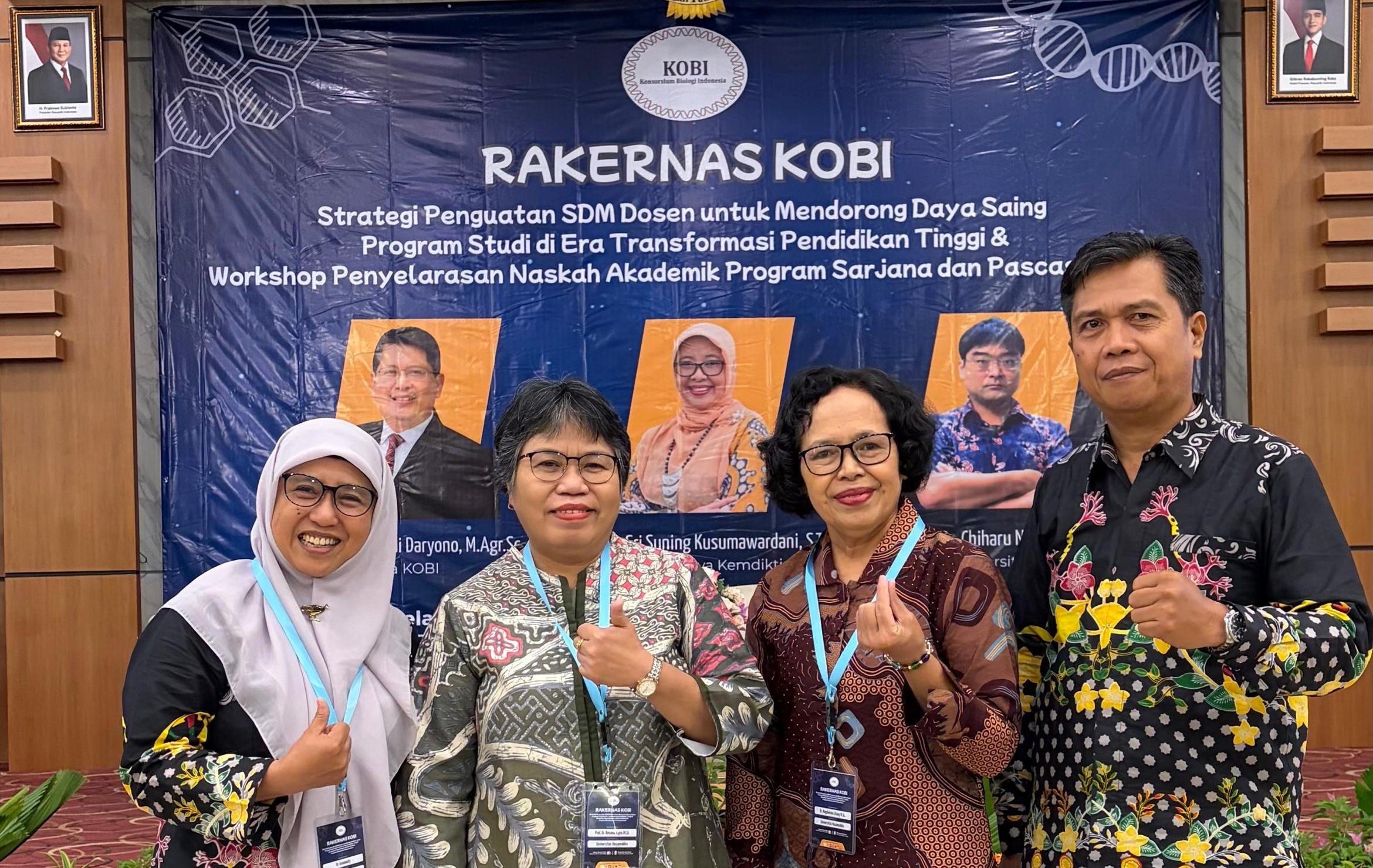 Prof. Dr. Rosana Agus, M.Si., as Chair of the Doctoral Program in Biology, at the KOBI Workshop on Aligning Academic Manuscripts for Undergraduate and Graduate Programs