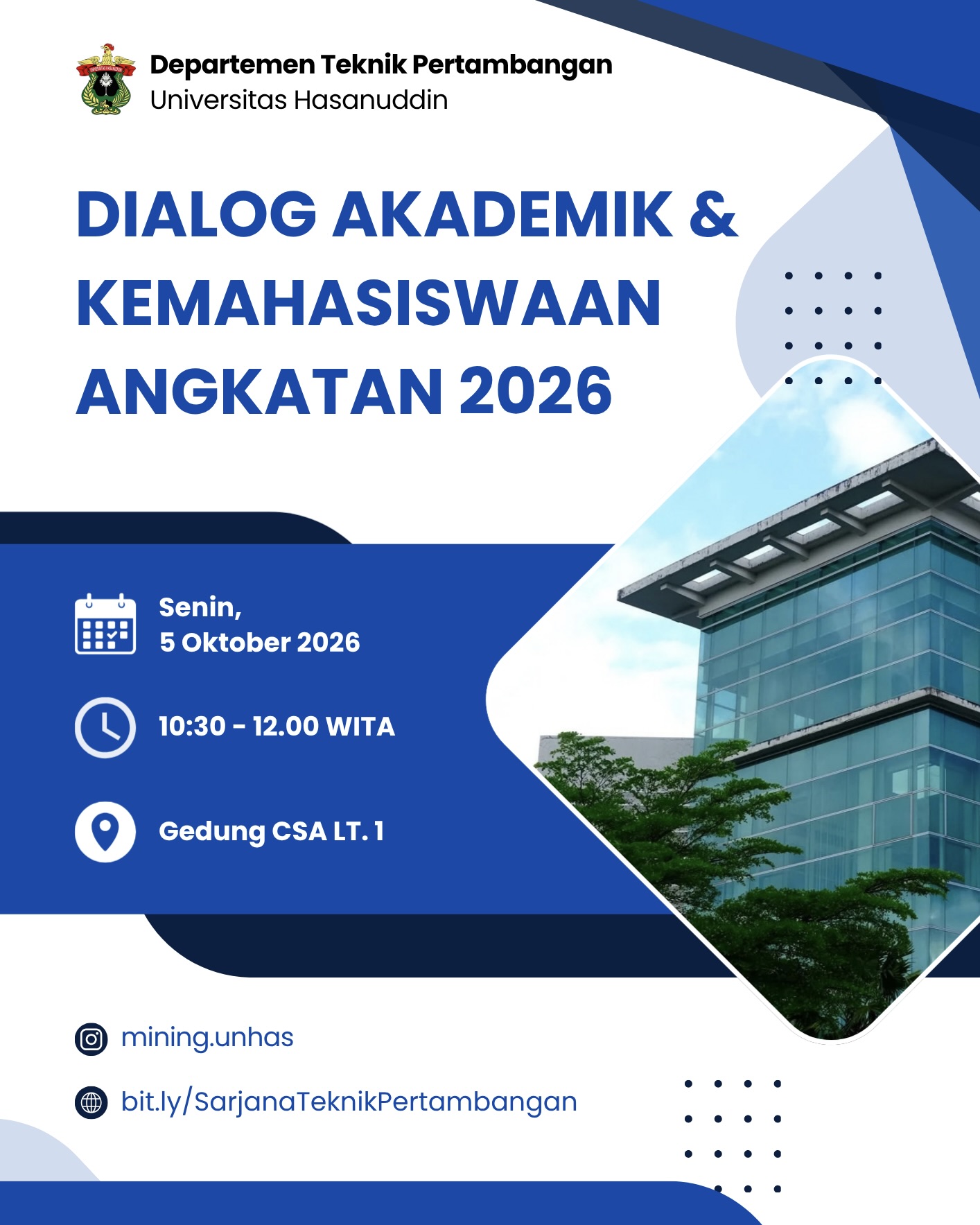 Academic and Student Affairs Dialogue for the Class of 2026, 5 October 2026