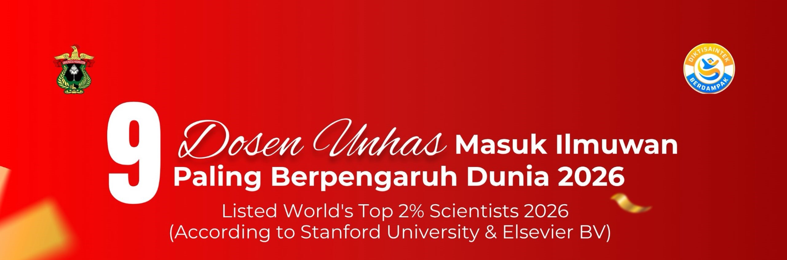 Two Physics Lecturers from Hasanuddin University Named World’s Top 2% Scientists 2026 by Stanford University