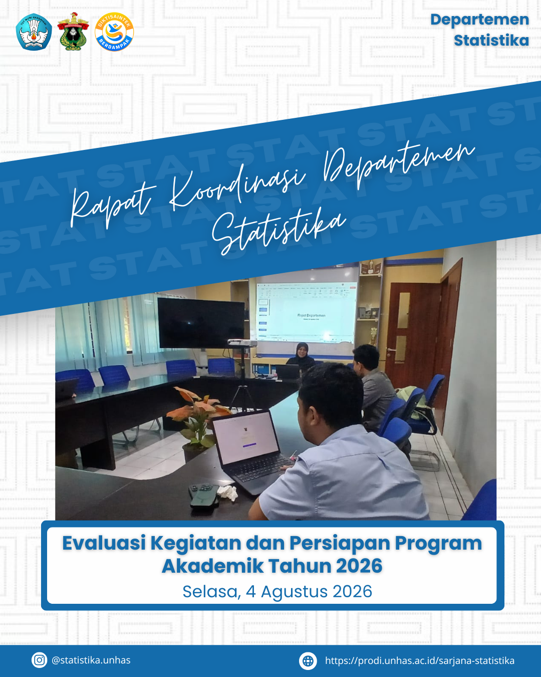 Department of Statistics Coordination Meeting: End-of-Semester Evaluation and Preparation for the 2026/2027 Academic Program
